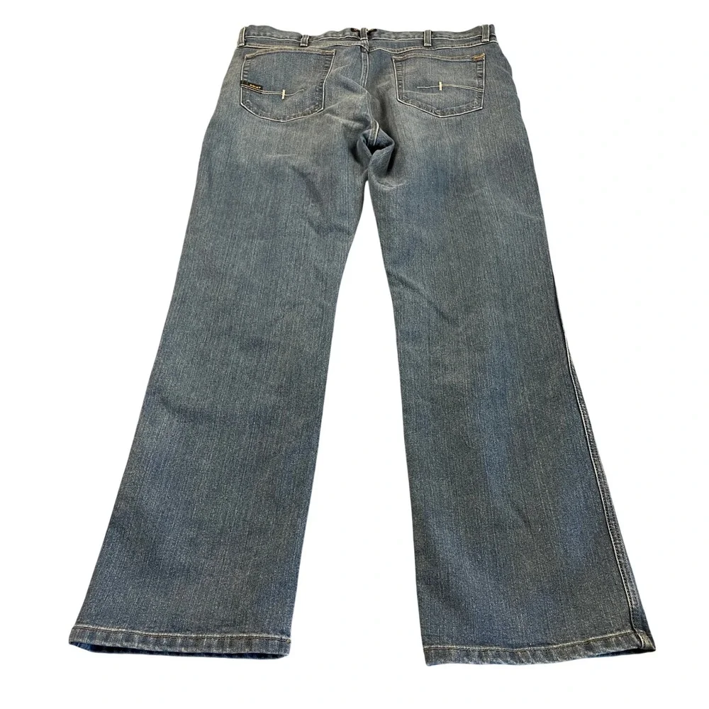 Ariat Rebar M4 Relaxed Boot Cut Jeans Mens 40x34 Medium Wash Blue Denim Workwear